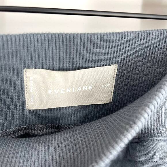 Everlane Organic Cotton Quilted Shorts Blue Gray Size XXS NWOT - Picture 7 of 9
